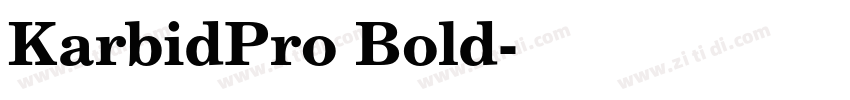 KarbidPro Bold字体转换